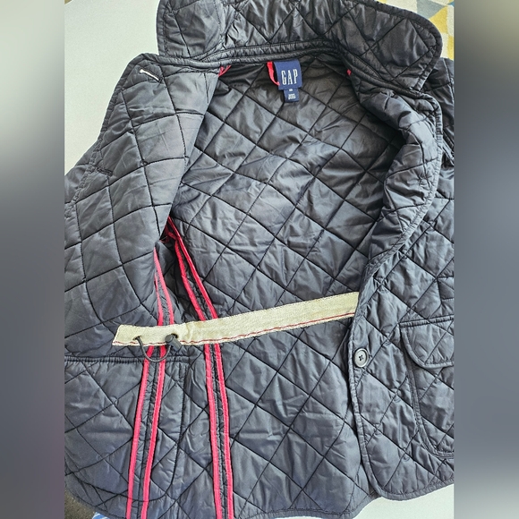 Gap Lightweight Quilted Jacket Womens Black Puffer Button Pockets XS - Picture 8 of 16